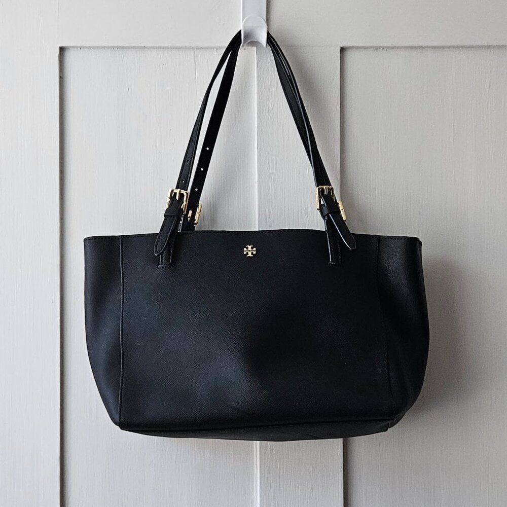 Tory Burch Tote | Black with Gold Details